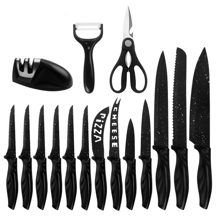 17-Piece Full Stainless Steel Kitchen Knife Set