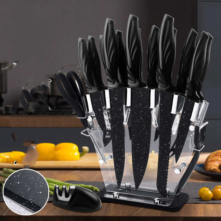 17-Piece Full Stainless Steel Kitchen Knife Set