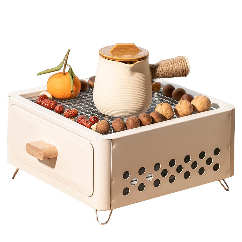 Square Charcoal Barbecue Grill Outdoor Oven For Courtyard Use