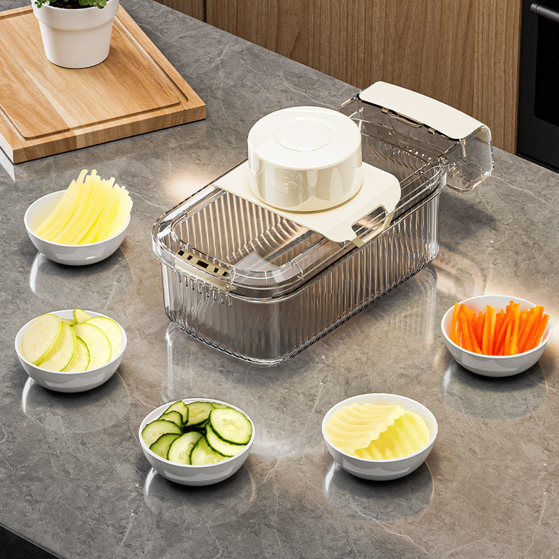2-in-1 Multifunctional Vegetable Cutter And Drainer Kitchen Gadget