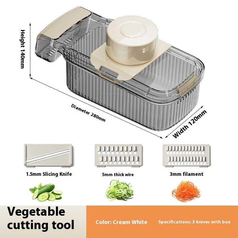 2-in-1 Multifunctional Vegetable Cutter And Drainer Kitchen Gadget