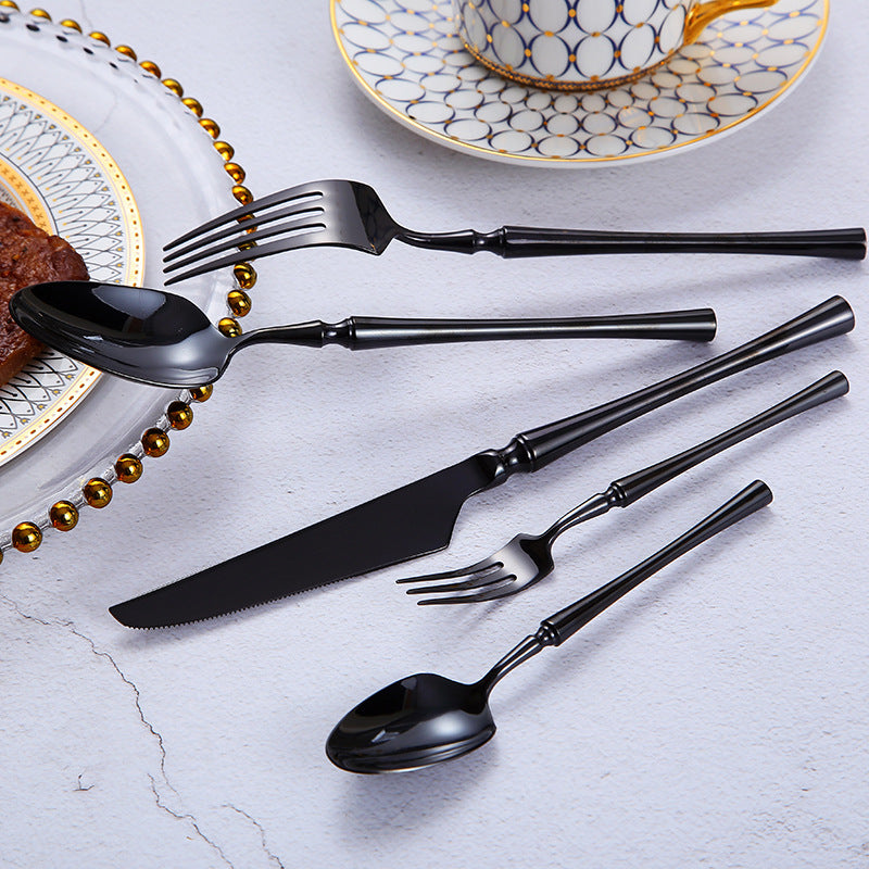 Four-Piece Fork and Spoon Steak Cutlery Set