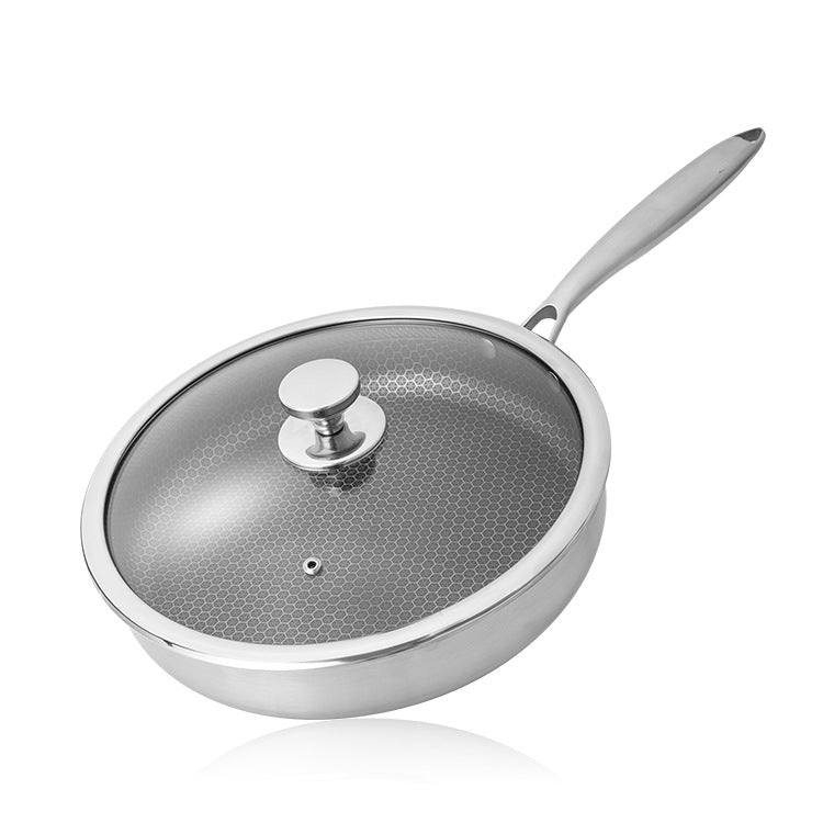 Honeycomb Nonstick Wok Frying Pan For Induction Cooktops