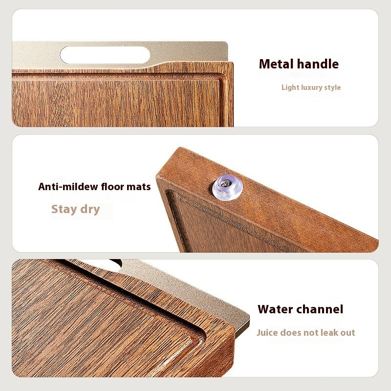 Solid Wood Cutting Board Antimildew Antibacterial Kitchen Chopping Board