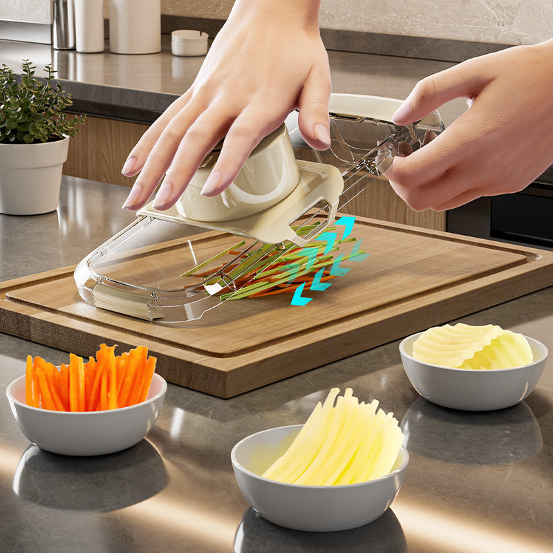 2-in-1 Multifunctional Vegetable Cutter And Drainer Kitchen Gadget