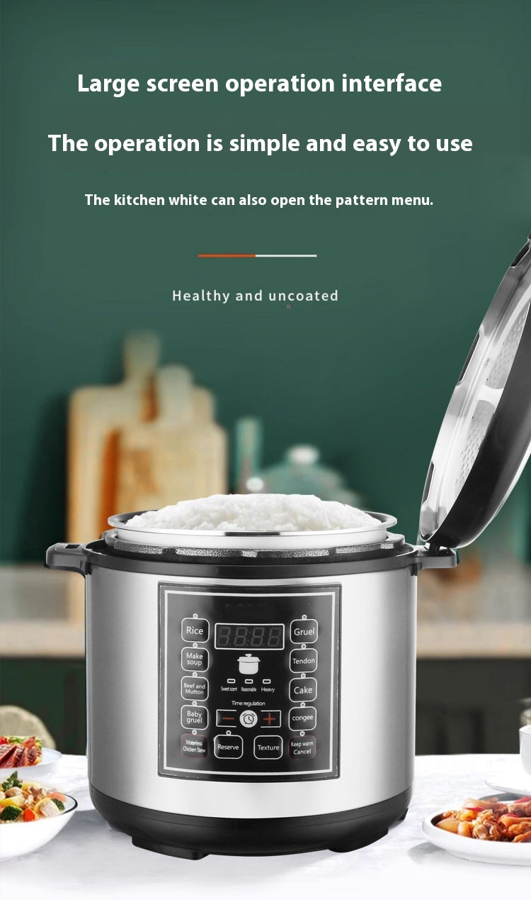 5L Multifunction Pressure Cooker With Timer And Reservation Features