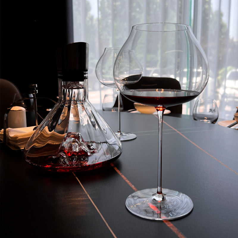 Hand Blown Crystal Glass Elegant Drinking Goblet Cup