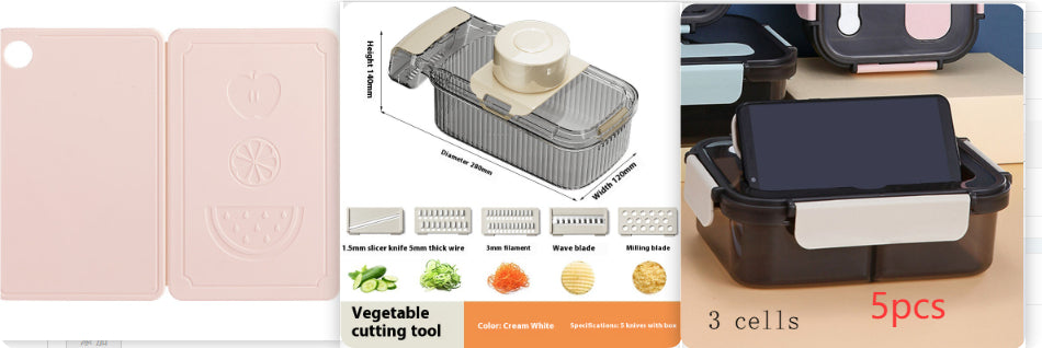 2-in-1 Multifunctional Vegetable Cutter And Drainer Kitchen Gadget