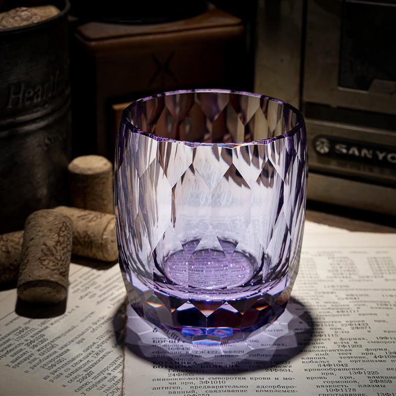 Handmade Crystal Glass Cup Elegant Whiskey Drinking Tumbler