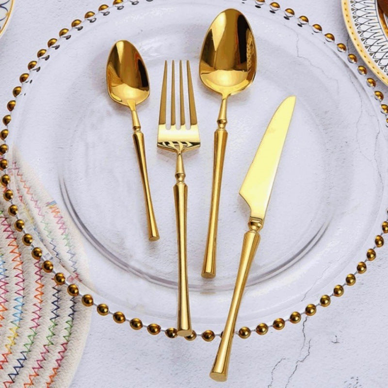 Four-Piece Fork and Spoon Steak Cutlery Set