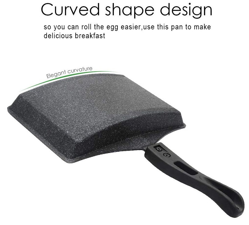 Japanese Tamagoyaki Nonstick Stone Frying Pan Egg Roll Pan