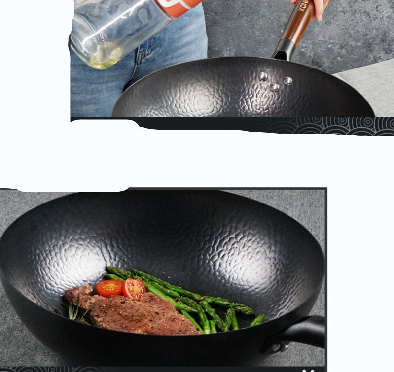 Household Nonstick Flat Bottom Wok Frying Pan 32cm