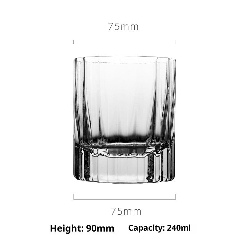 Luxury Crystal Glass With Thick Base Elegant Lace Design