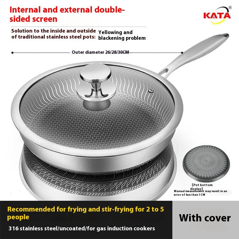 Stainless Steel Frying Pan For Induction And Gas Stoves