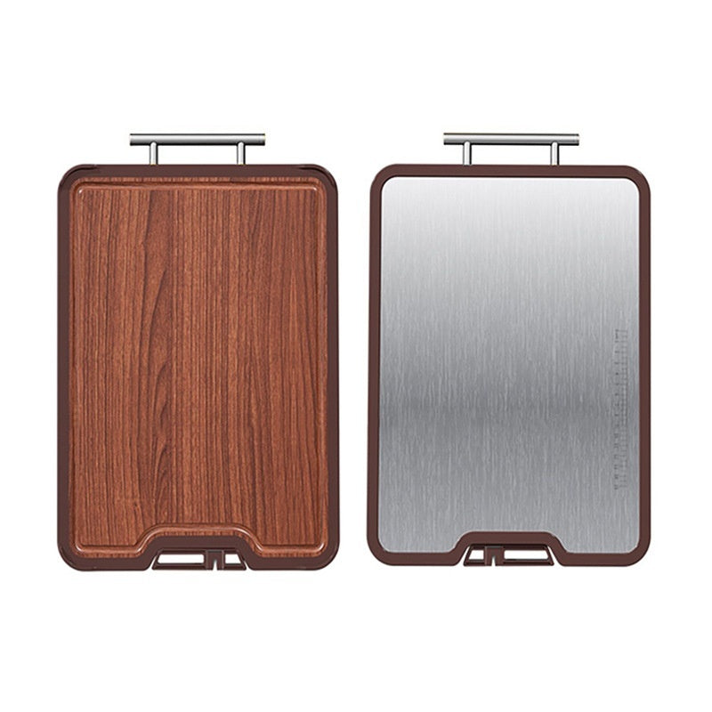 Stainless Steel Ebony Cutting Board Antibacterial Double Sided Design