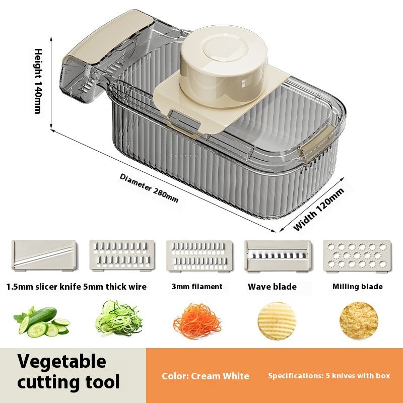 2-in-1 Multifunctional Vegetable Cutter And Drainer Kitchen Gadget
