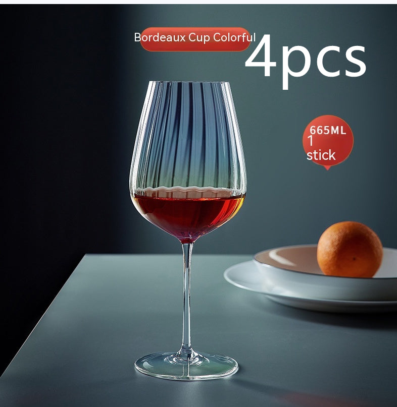 Rainbow Crystal Glass Elegant Burgundy Style Drinkware For Home