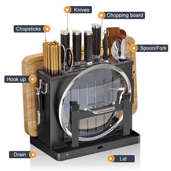 Household Stainless Steel Kitchen Chopsticks Storage Rack