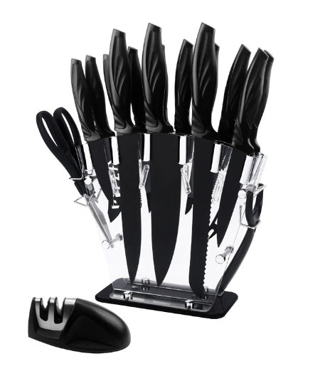 17-Piece Full Stainless Steel Kitchen Knife Set