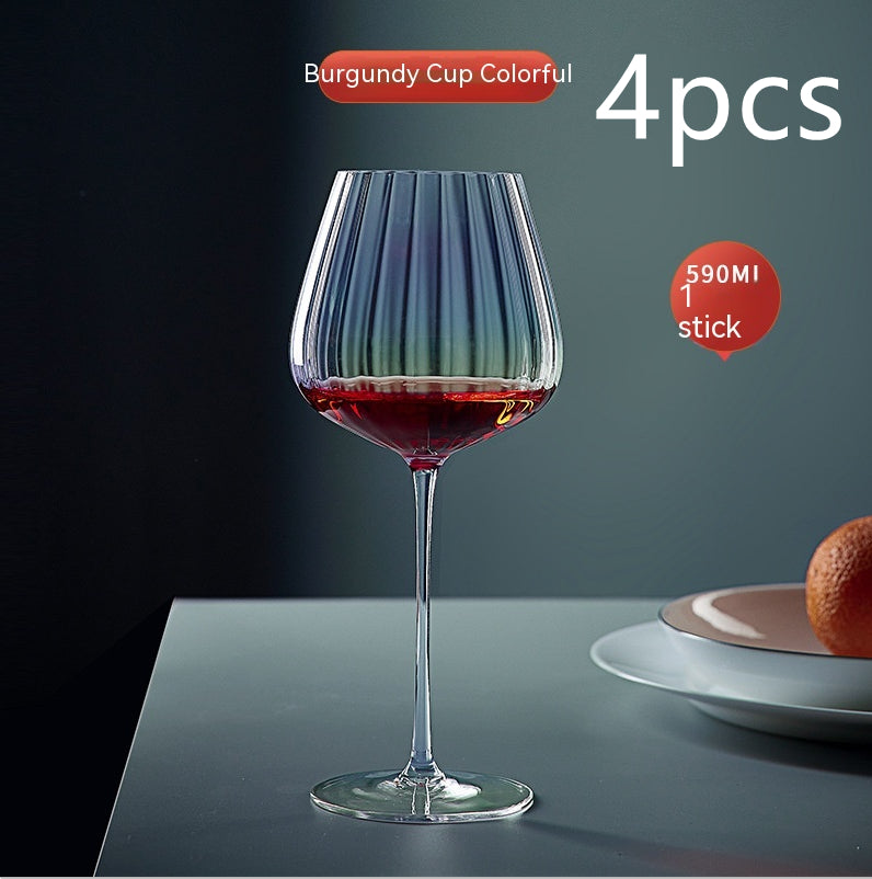 Rainbow Crystal Glass Elegant Burgundy Style Drinkware For Home