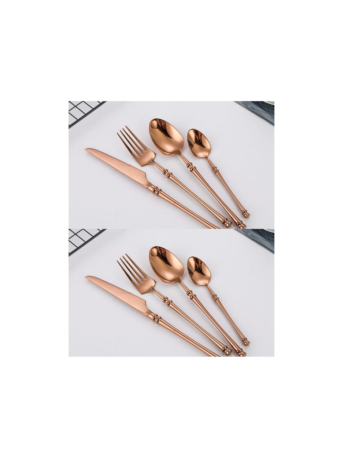 Stainless Steel Western Steak Knife, Fork, and Spoon Set