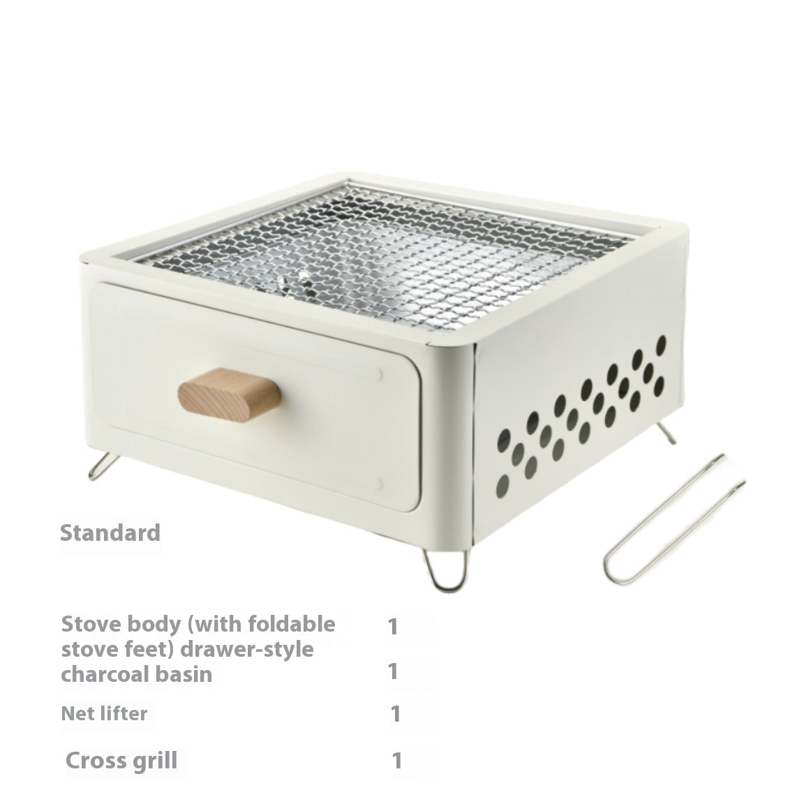 Square Charcoal Barbecue Grill Outdoor Oven For Courtyard Use