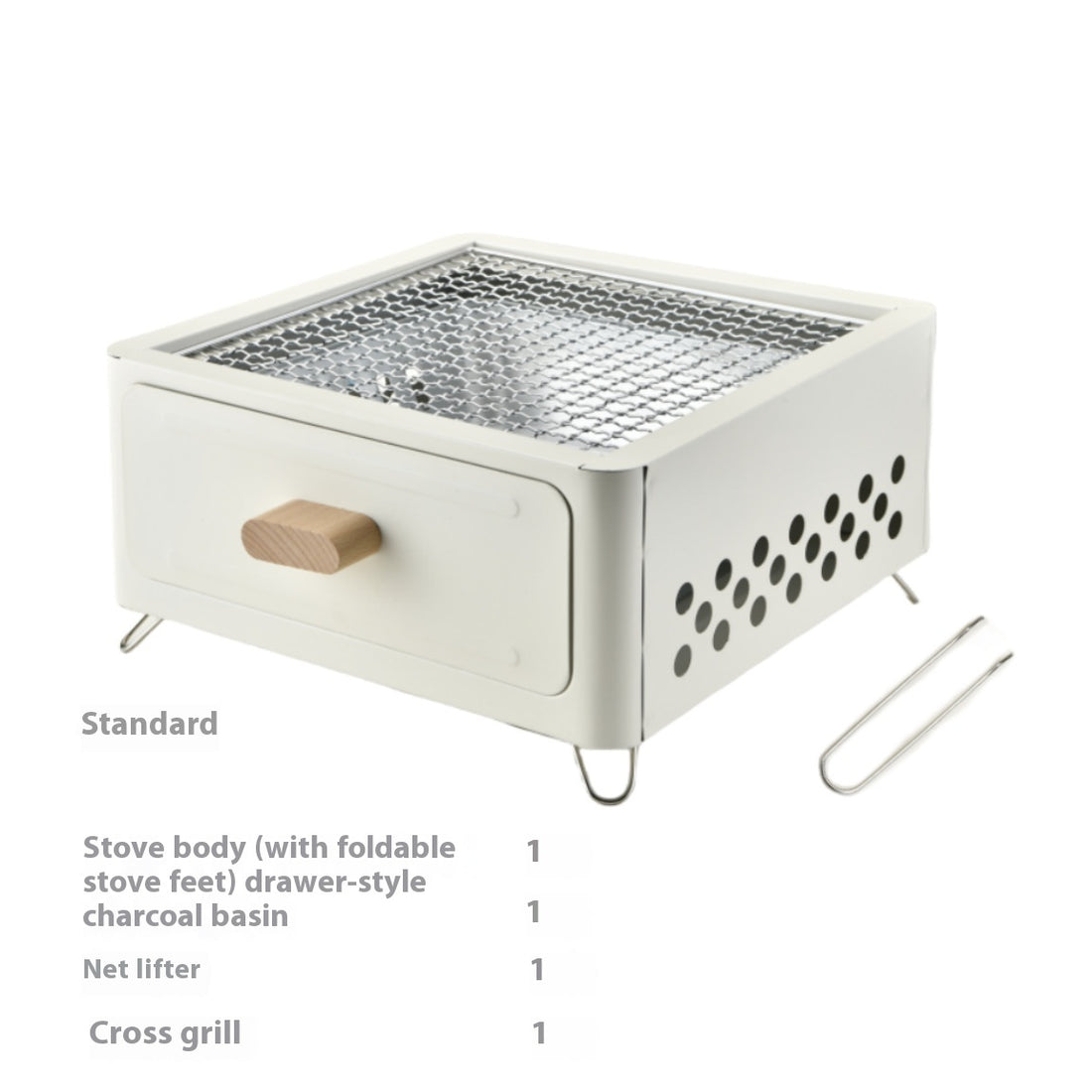 Square Charcoal Barbecue Grill Outdoor Oven For Courtyard Use