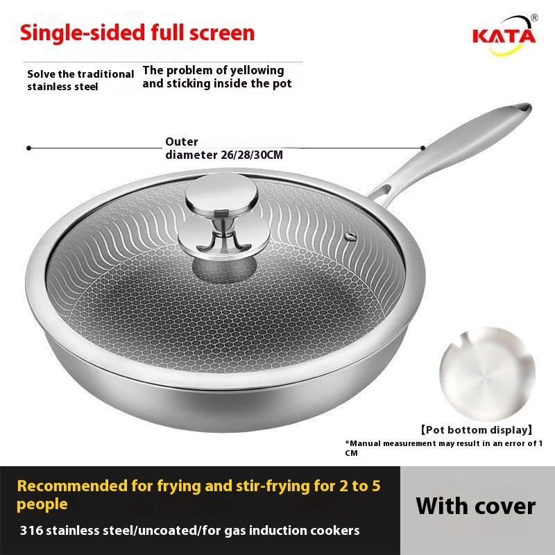 Stainless Steel Frying Pan For Induction And Gas Stoves