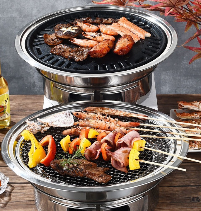 Stainless Steel Charcoal Barbecue Grill Korean Style For Home And Commercial Use