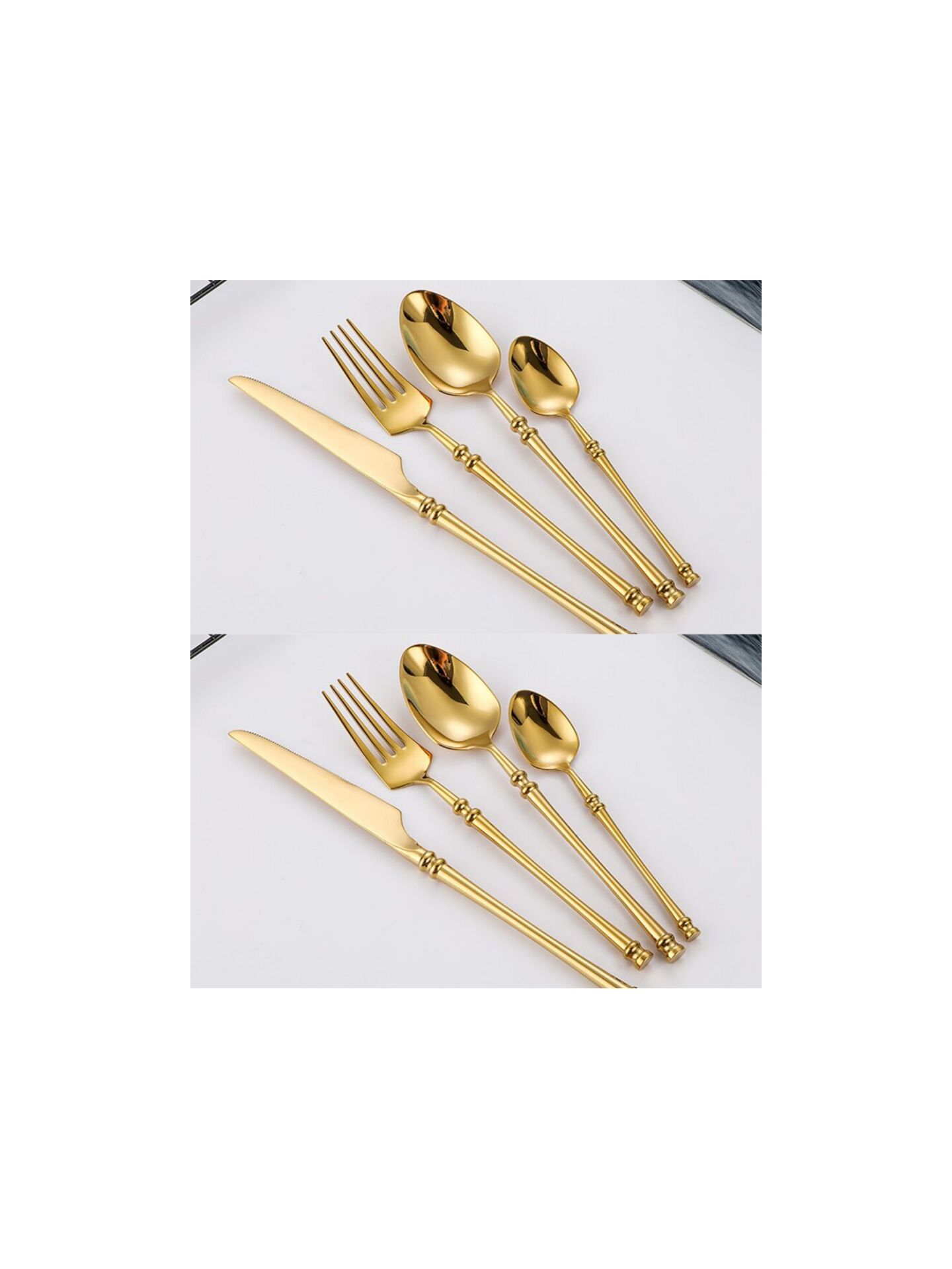 Stainless Steel Western Steak Knife, Fork, and Spoon Set
