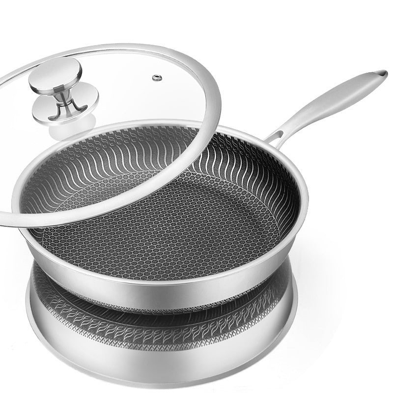Stainless Steel Frying Pan For Induction And Gas Stoves