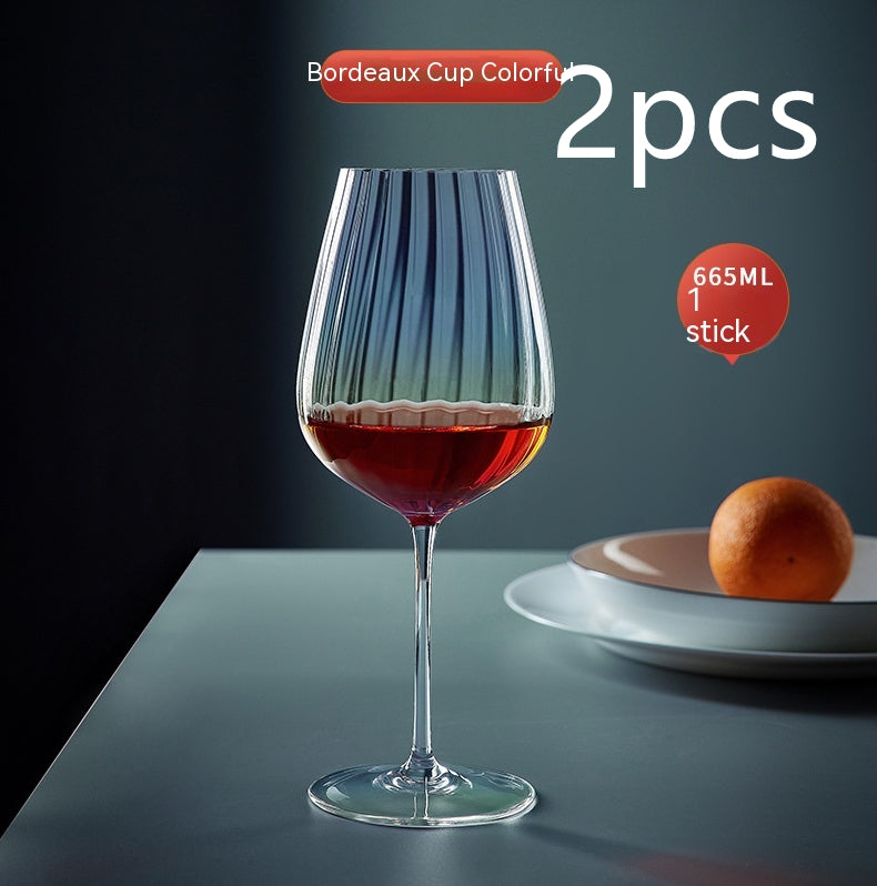 Rainbow Crystal Glass Elegant Burgundy Style Drinkware For Home