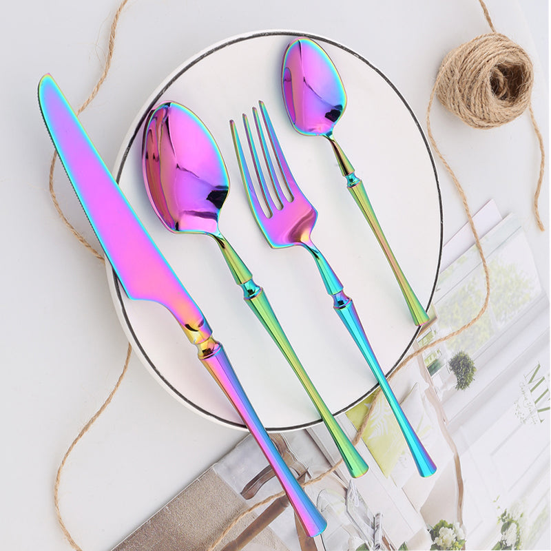 Four-Piece Fork and Spoon Steak Cutlery Set