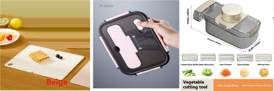 2-in-1 Multifunctional Vegetable Cutter And Drainer Kitchen Gadget