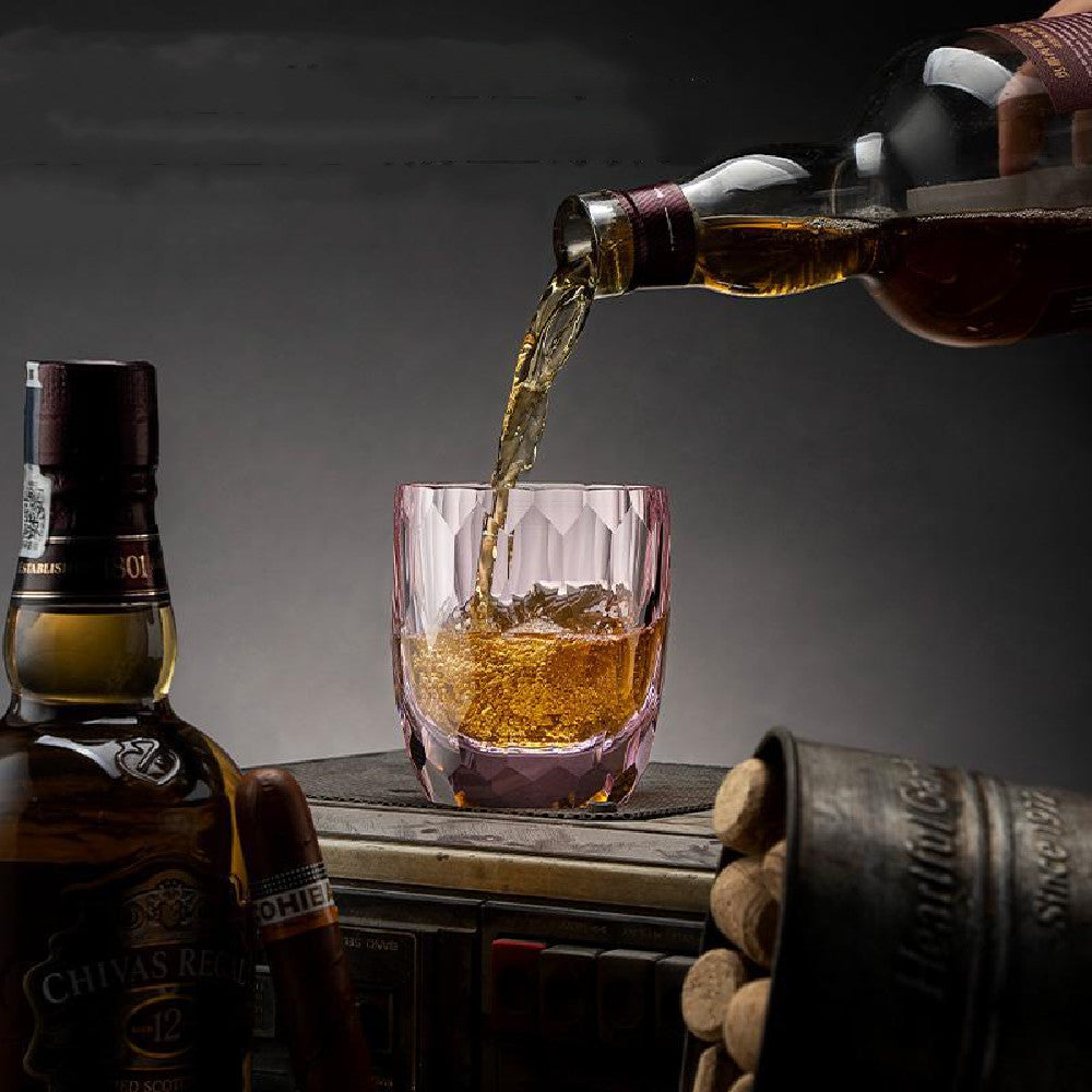 Handmade Crystal Glass Cup Elegant Whiskey Drinking Tumbler