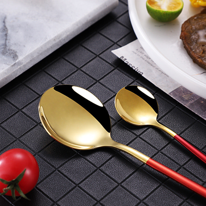 Stainless Steel 24-Piece Spoon And Fork Cutlery Set
